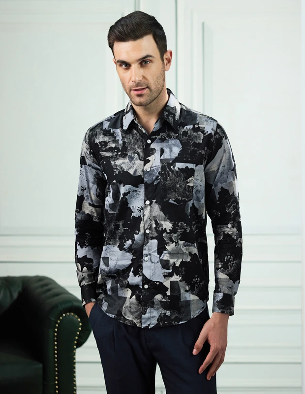 Brush Stroke Printed Sketcherr Shirt